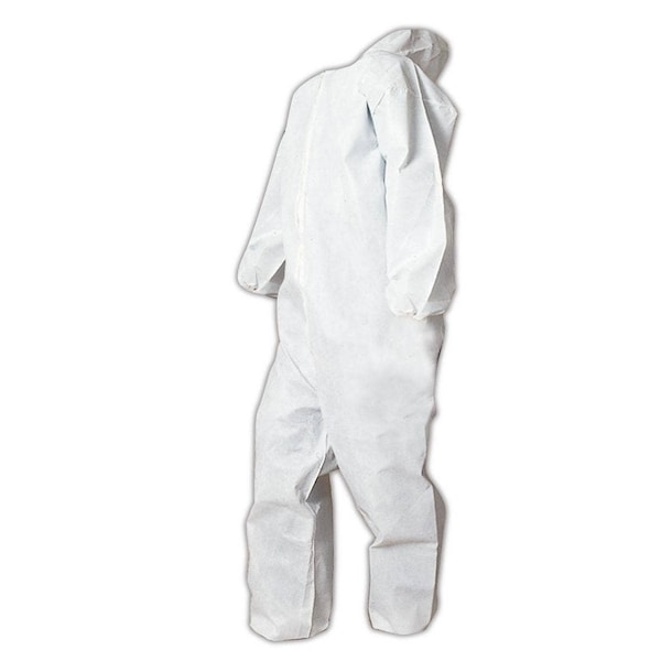 Magid Disposable Coveralls, Hooded, 2XL, Polypropylene, Elastic Wrist, Elastic Ankle, Serged Seam, White CVZ6-XXL - main